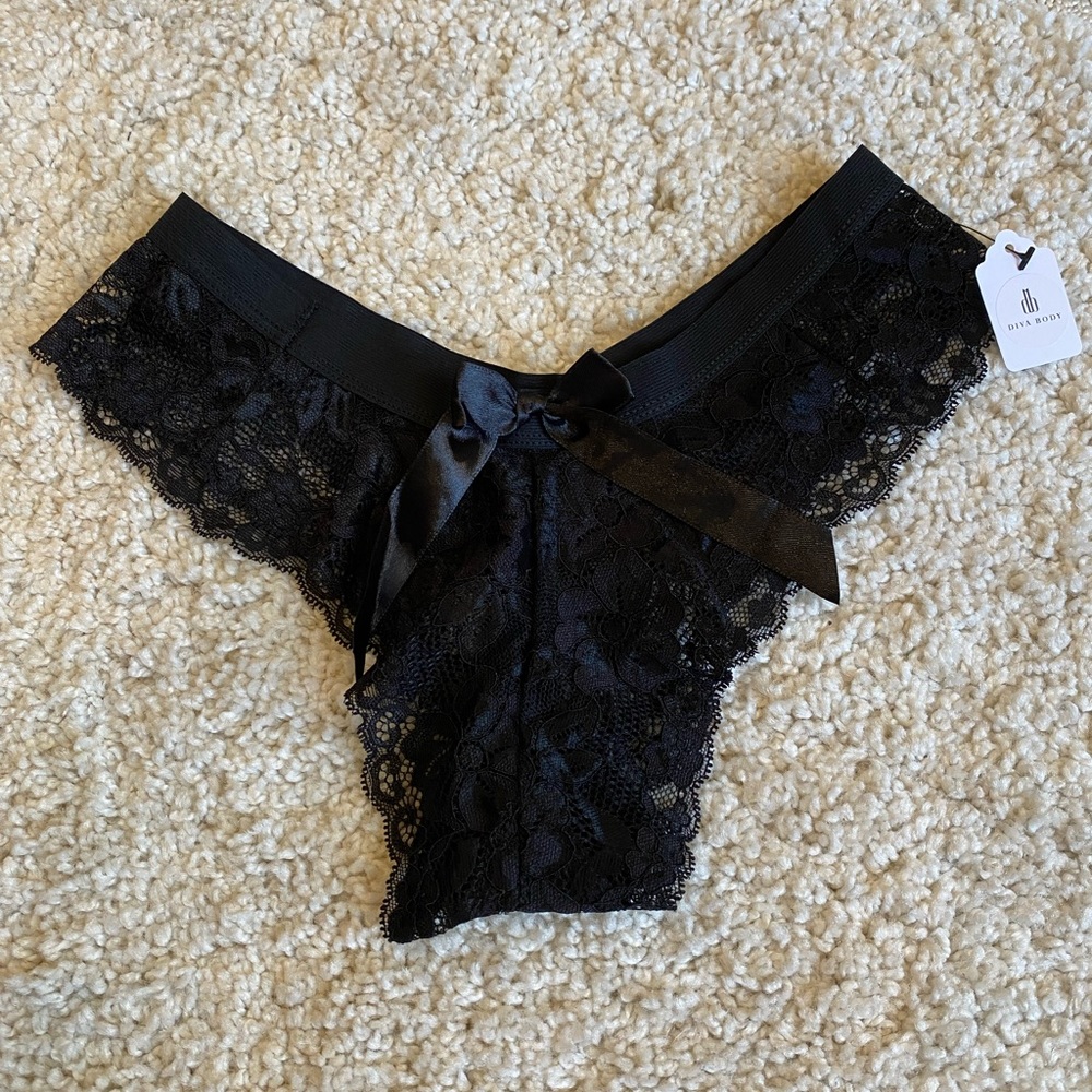 Black Lace panties underwear sexy lingerie NWT - Picture 5 of 8